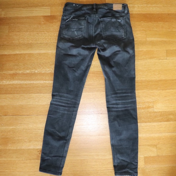 American Eagle distressed black skinny jeans - Picture 2 of 3